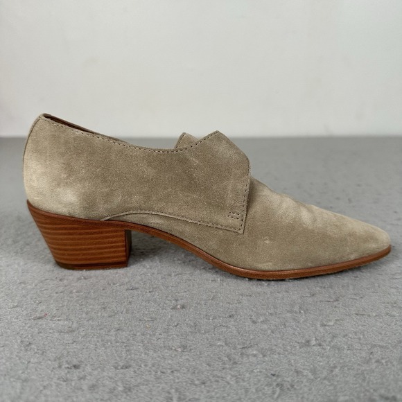 Frye Ellen Buckle Monk Shoe Low Heel 7 Bootie Womens 7M 3478009-ASH Brown - Picture 3 of 16